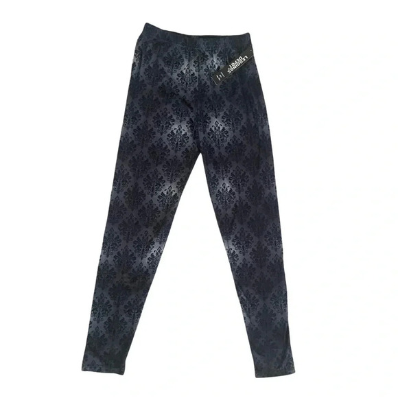 Legging Depot Nadine West Patterned Black and Gray Leggings. 1 Size Stretchy - Picture 1 of 7